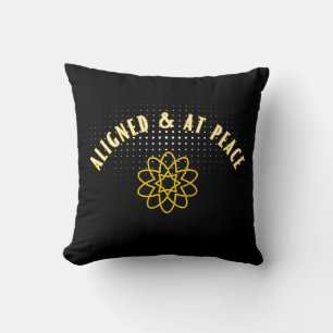 Aligned & At Peace Calm Energy Sacred Geometry Throw Pillow