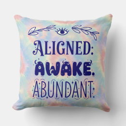 Aligned Awake Abundant Esoteric Throw Pillow