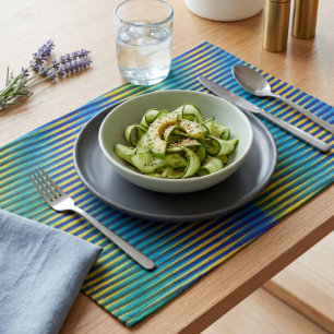 Aligned Energy   Abstract Lines Cloth Placemat