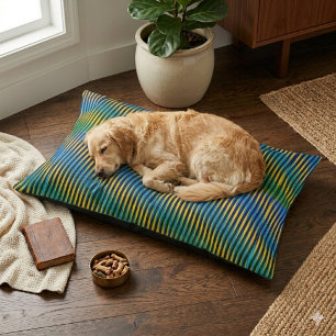 Aligned Energy Abstract Lines Dog Bed