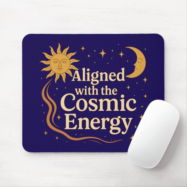 Aligned with the Cosmic Energy Boho Celestial Mouse Pad (With Mouse)