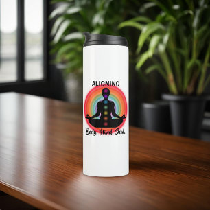 "Aligning Body Mind Soul" Chakra Meditation & Yoga Thermal Tumbler