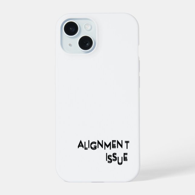 Alignment Issue Rugged Protection  iPhone 15 Case (Back)