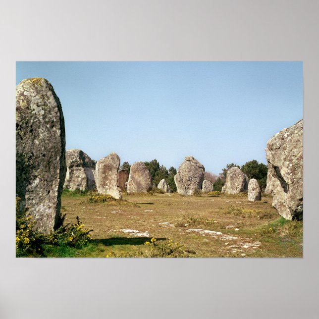 Alignment of standing stones, Megalithic Poster (Front)
