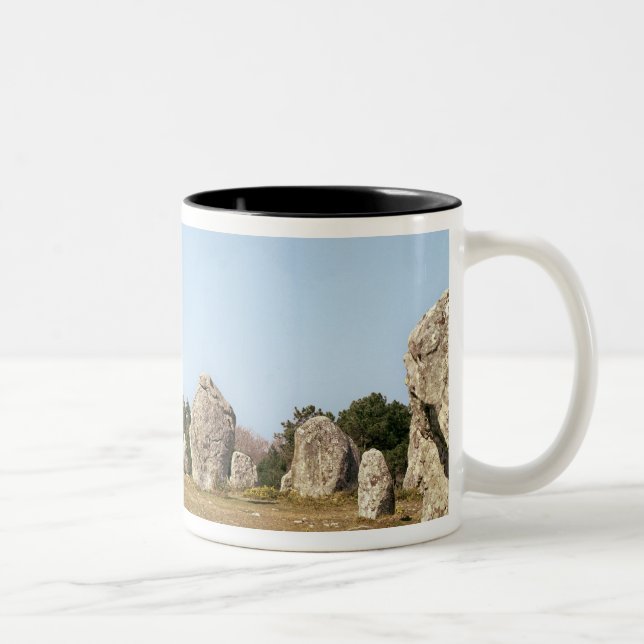 Alignment of standing stones, Megalithic Two-Tone Coffee Mug (Right)