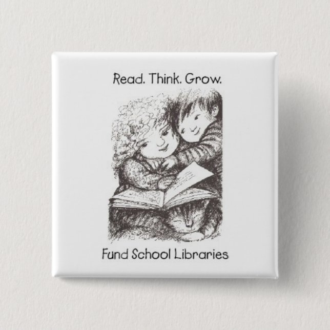 Aliki - Fund School Libraries - Square - Kids Pinback Button (Front)