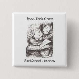 Aliki - Fund School Libraries - Square - Kids Pinback Button