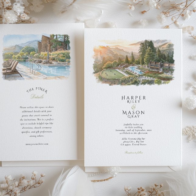 Alila Ventana Big Sur Wedding Invitation (Creator Uploaded)