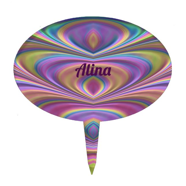 ALINA ~ CUTE COOL FRACTAL DESIGN ~ CAKE PICK (Front)