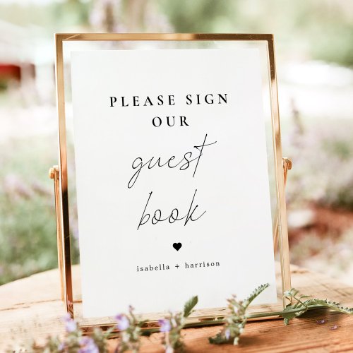 ALINA Elegant Miniamlist Sign Our Guestbook 