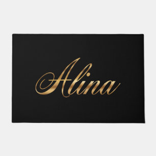 Alina gold design lettering doormat