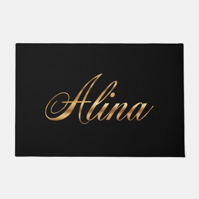 Alina gold design lettering doormat (Front)