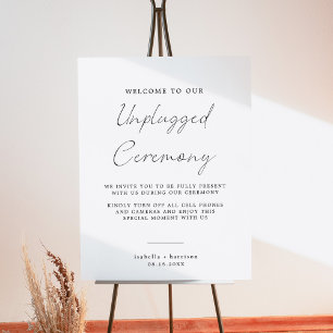 ALINA Minimalist Unplugged Ceremony Wedding Foam B Board