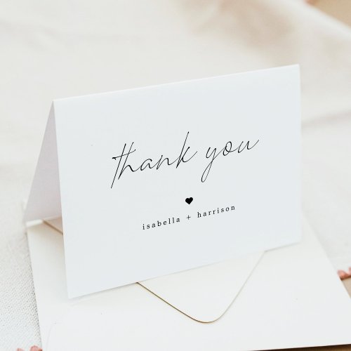 ALINA Modern Minimalist Elegant Thank You Card