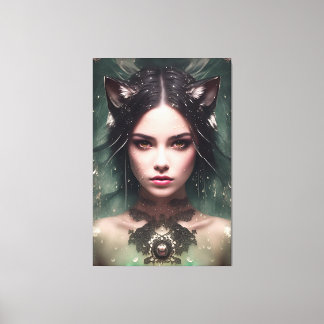 Alina The Water Fox 021 Canvas Print