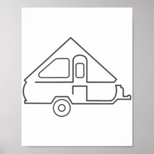 Aliner Travel Trailer A-frame Camper Poster