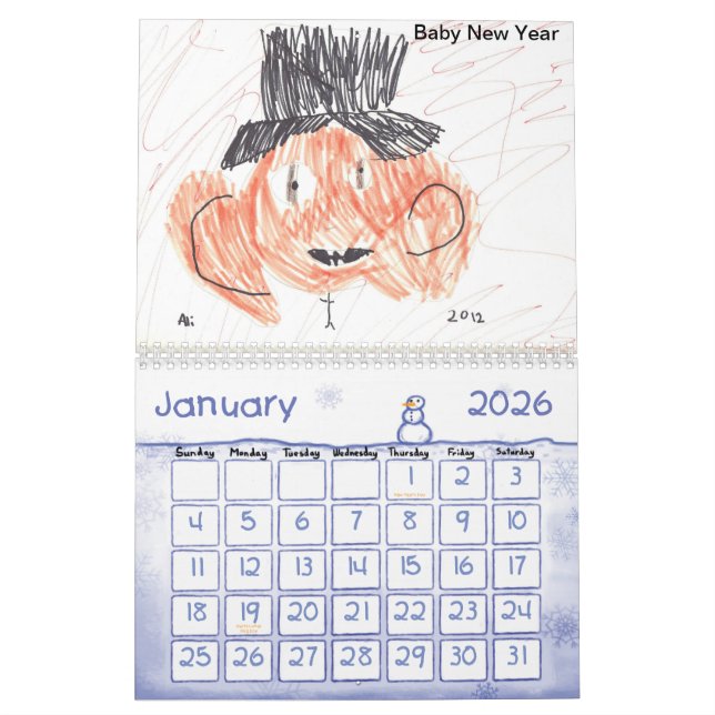 Ali's Art World 2013 Calendar (Jan 2026)