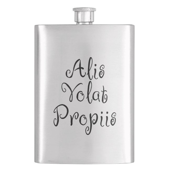 Alis Volat Propiis Flask (Front)