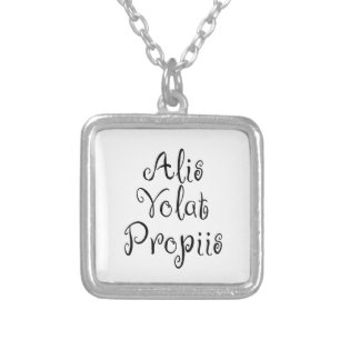 Alis Volat Propiis Silver Plated Necklace