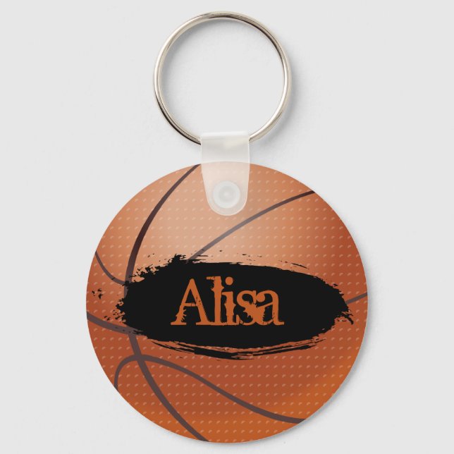 Alisa Grunge Basketball Keychain / Keyring (Front)