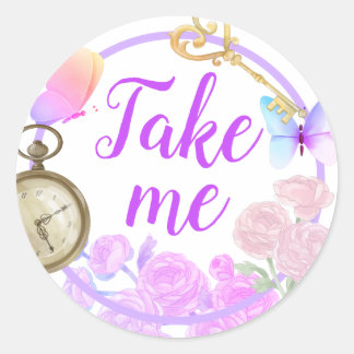 Alisa in Onederland  Classic Round Sticker