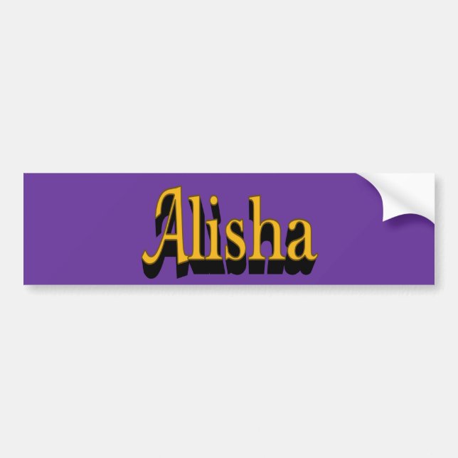Alisha Bumper Sticker (Front)