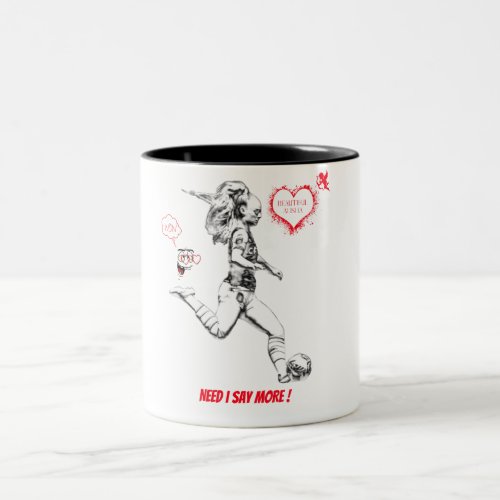 ALISHA LEHMANN PROFESSIONAL FEMALE FOOTBALL PLAYER Two_Tone COFFEE MUG