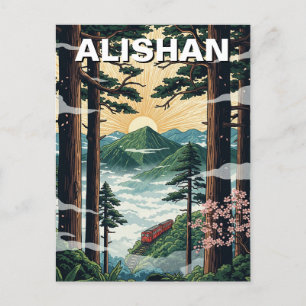 Alishan Taiwan Travel Postcard