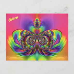 ALISON ~ 3D Design Pattern ~ Multi Colors   Postcard
