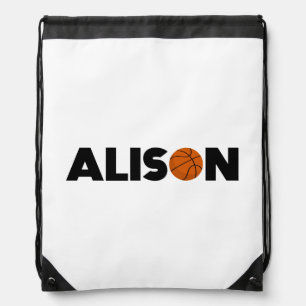 Alison Basketball Drawstring Bag