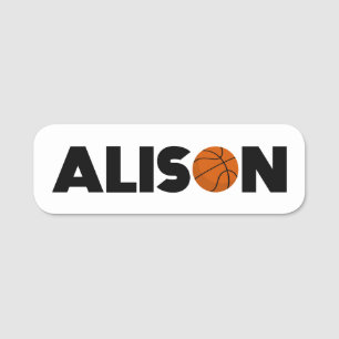 Alison Basketball Name Tag