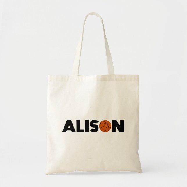 Alison Basketball Tote Bag (Front)
