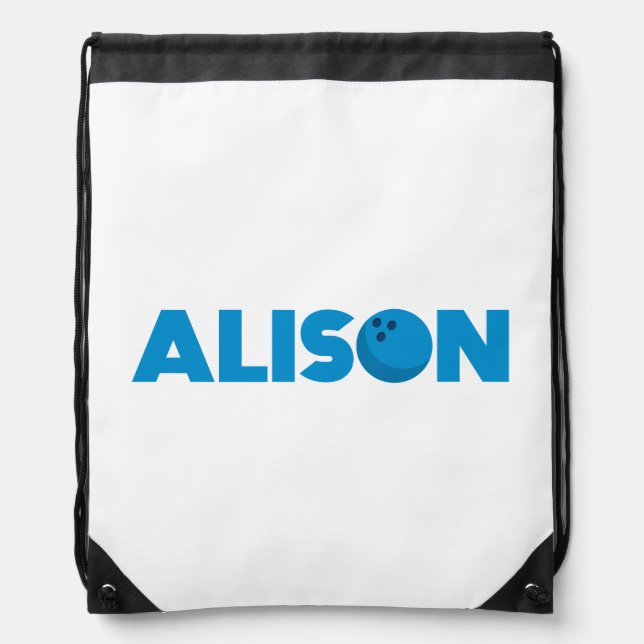 Alison bowling drawstring bag (Front)