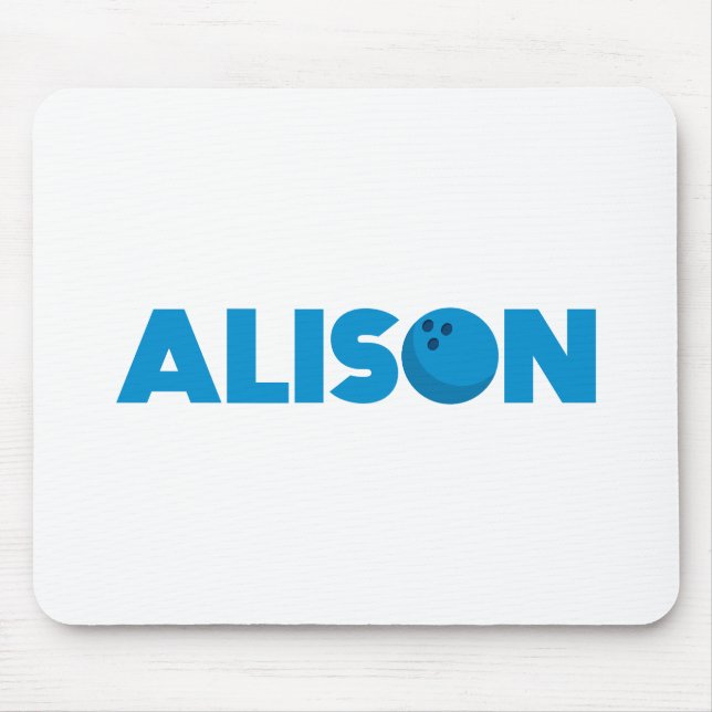 Alison bowling mouse pad (Front)