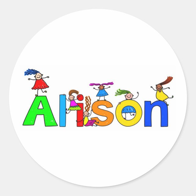 Alison Classic Round Sticker (Front)