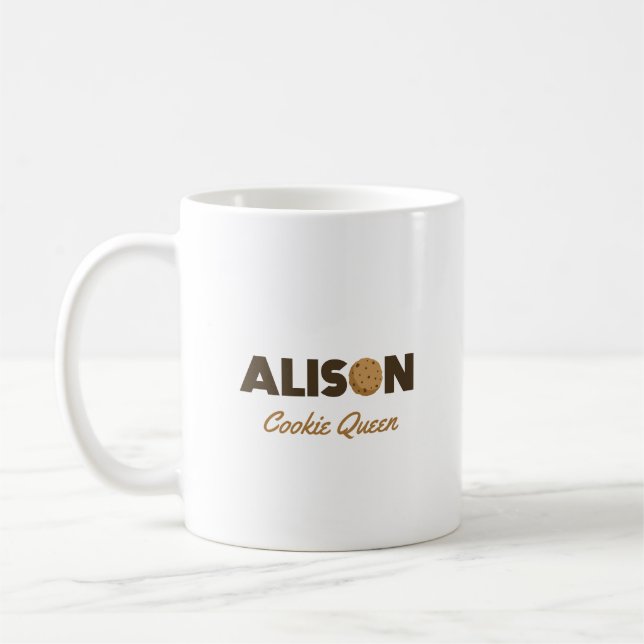 Alison cookie queen coffee mug (Left)