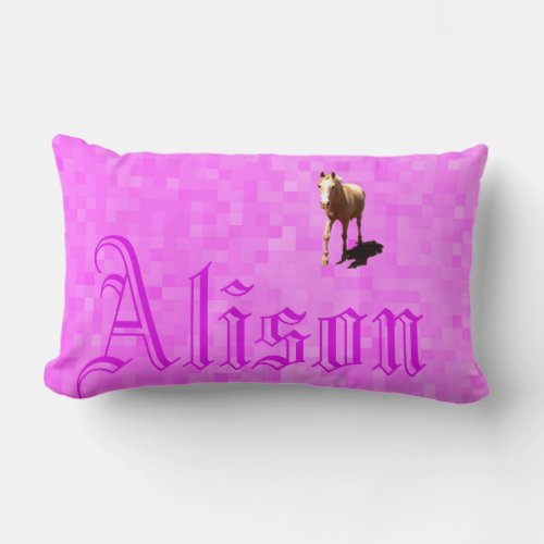 Alison Name Logo Lumbar Pillow