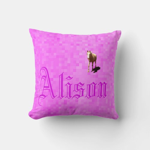 Alison Name Logo Throw Pillow