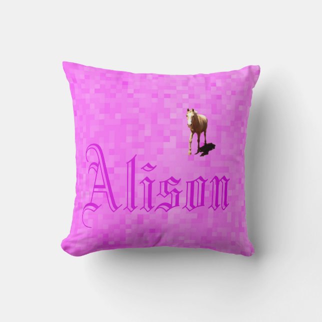 Alison Name Logo, Throw Pillow (Front)