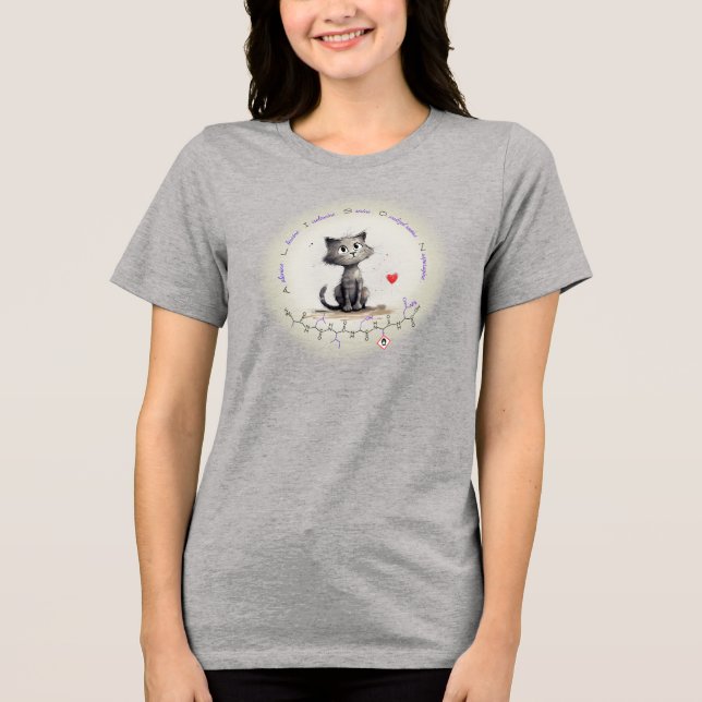 ALISON peptide - cat 2, custom text Tri-Blend Shir Tri-Blend Shirt (Front)