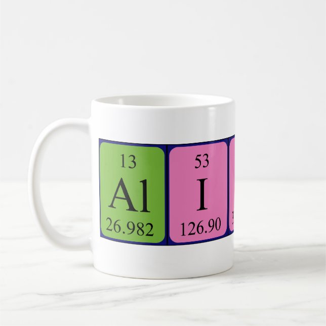 Alison periodic table name mug (Left)