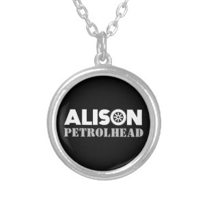 Alison Petrol Head Silver Plated Necklace