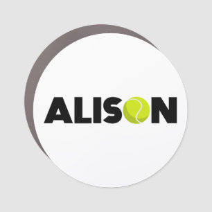 Alison Tennis Car Magnet