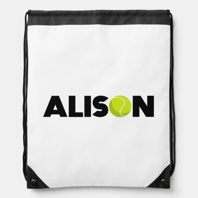 Alison Tennis Drawstring Bag (Front)