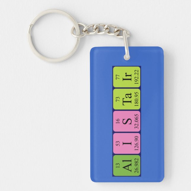 Alistair periodic table name keyring (Front)