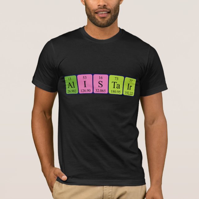Alistair periodic table name shirt (Front)
