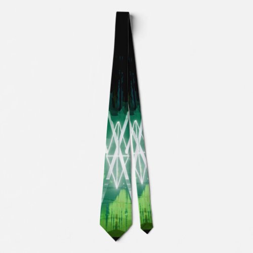 Alistra Electronic Cyber Punk Neon Rave Green Neck Tie