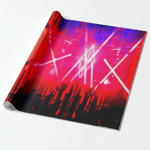 Alistra Electronic Cyber Punk Neon Rave Wrapping Paper