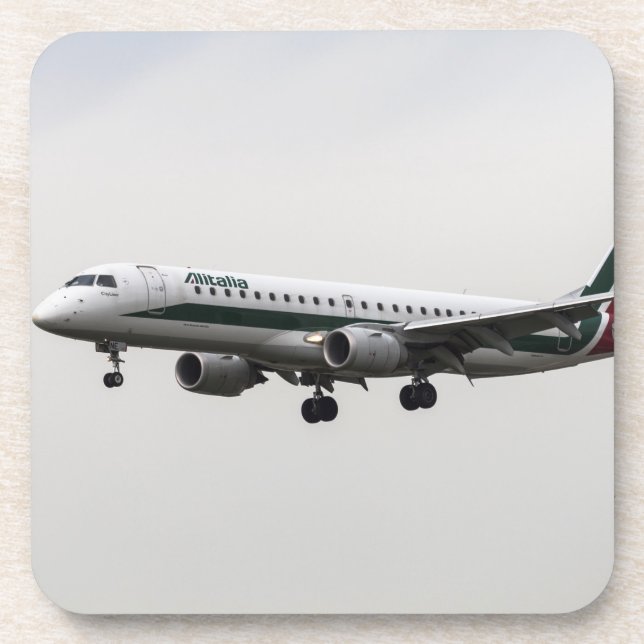 Alitalia Embraer 190 Beverage Coaster (Front)