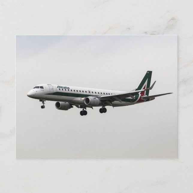 Alitalia Embraer 190 Postcard (Front)